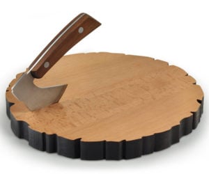 Cheese Log Cutting Board + Knife