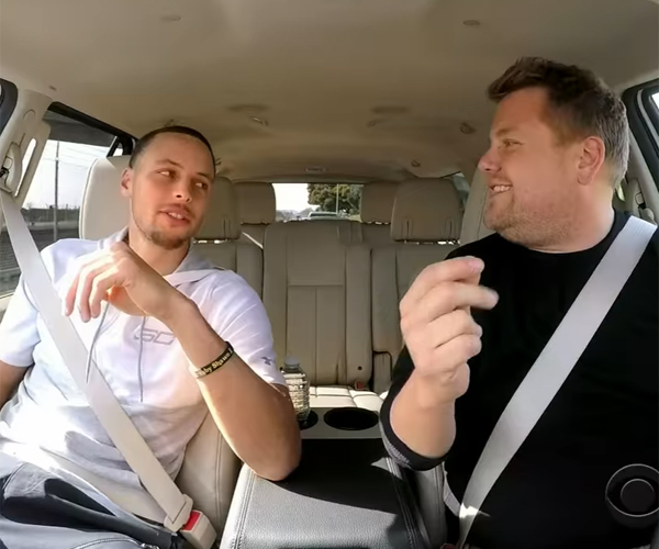 Steph Curry with James Corden