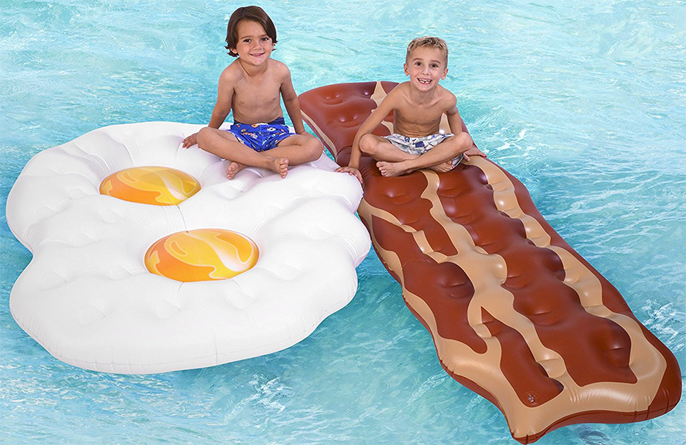 Bacon and Eggs Pool Floats