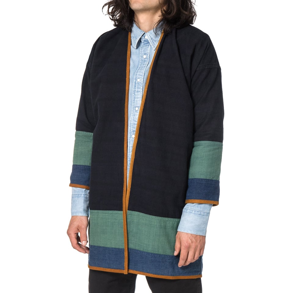 100％本物保証！ visvim SANJURO COAT BORDER size2 カバーオール ...