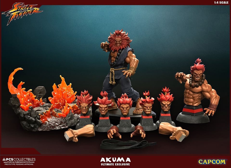 Street Fighter Akuma 7 White Art Figure