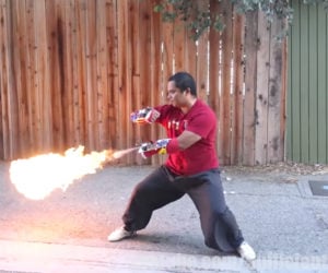 DIY Punch-activated Flamethrowers