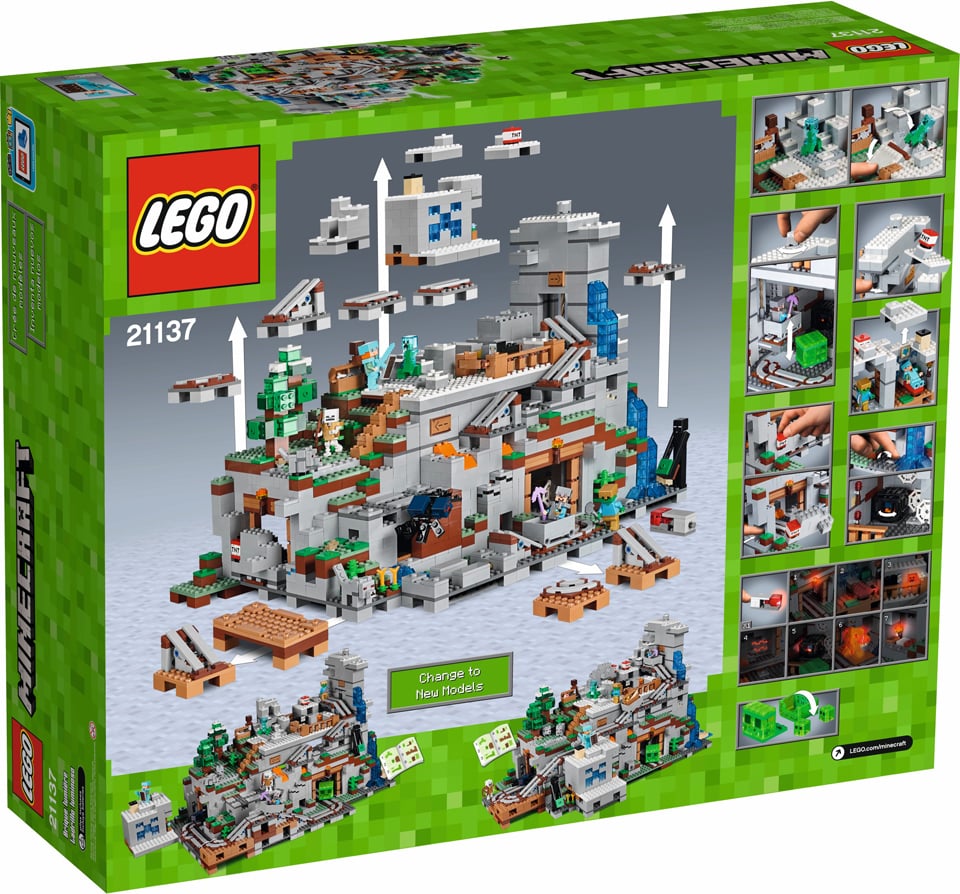 the mountain cave minecraft lego set