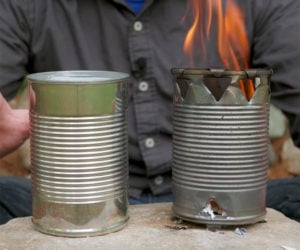 How to Make a Can Stove in 5 Mins.