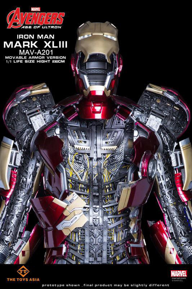 Iron Man Mk. 43 1:1 Motorized Statue