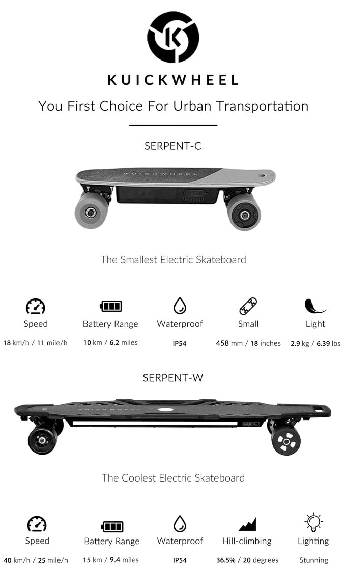 Kuickwheel Serpent Electric Skateboards