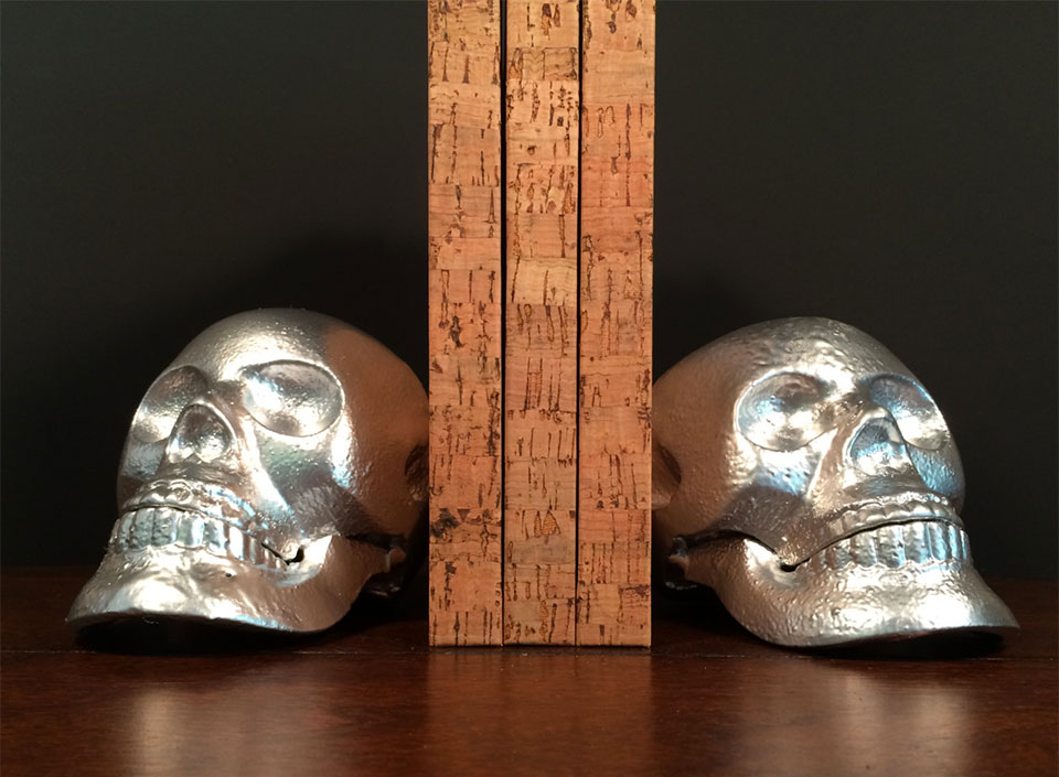 Iron Skull Bookends