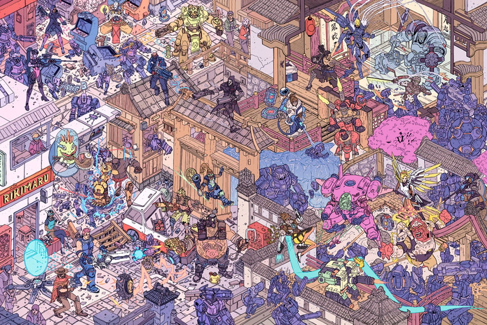 Hanamura Showdown Overwatch Poster