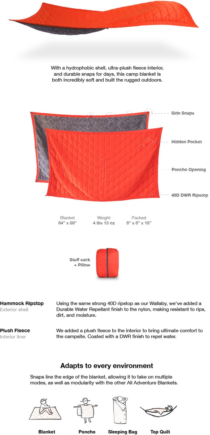 Kammok All Adventure Camp Blankets