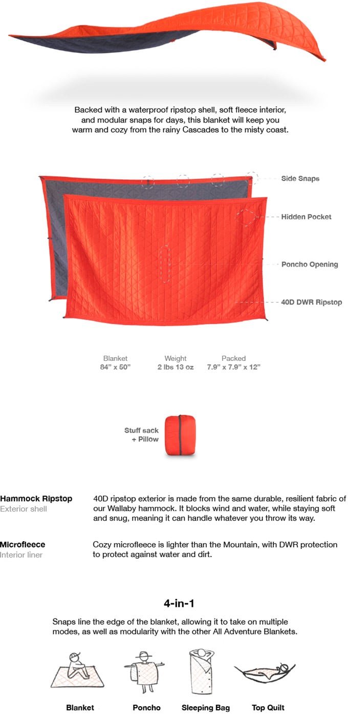 Kammok All Adventure Camp Blankets