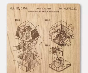 Engraved Wood Patent Prints