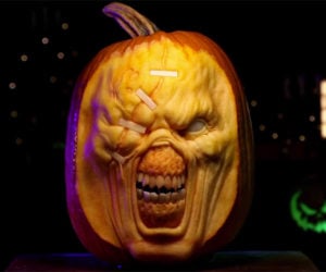 Resident Evil Nemesis Pumpkin Carving