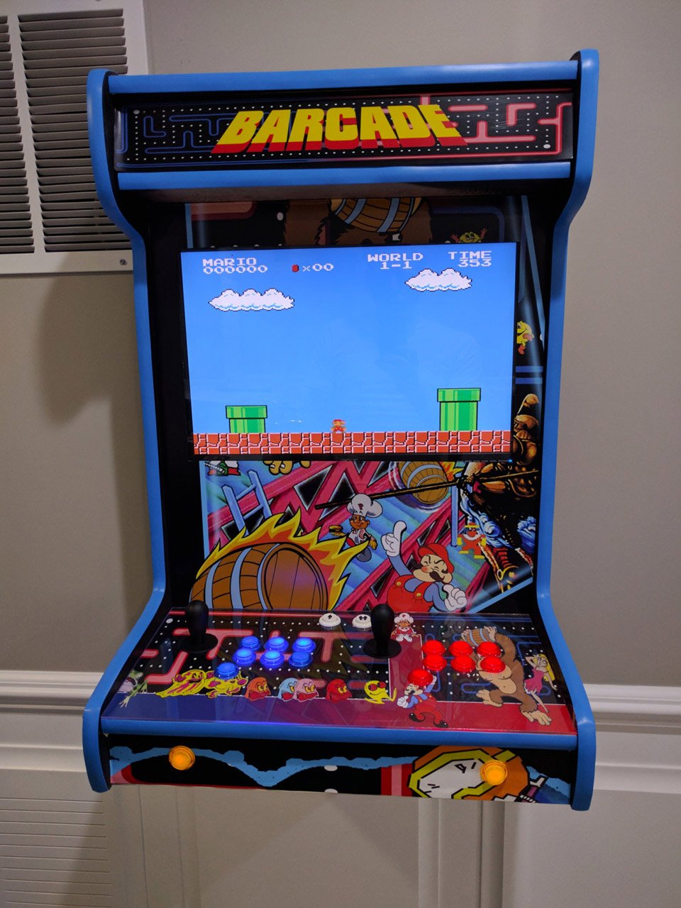 Save Money and Space with This Custom Wall-Mounted Arcade Machine