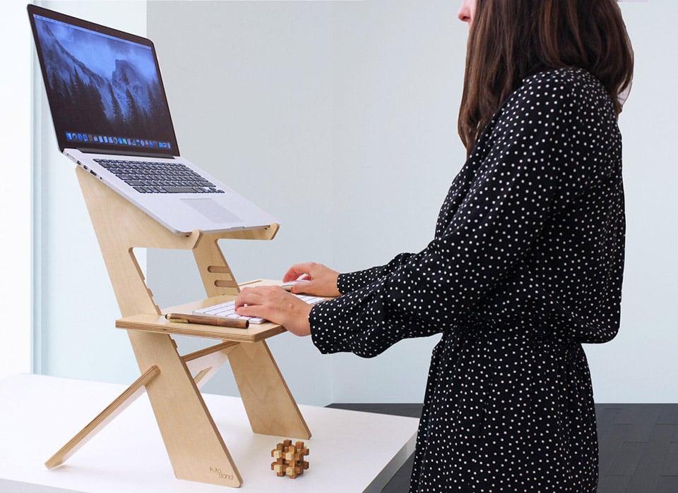 Wood Laptop Standing Desk