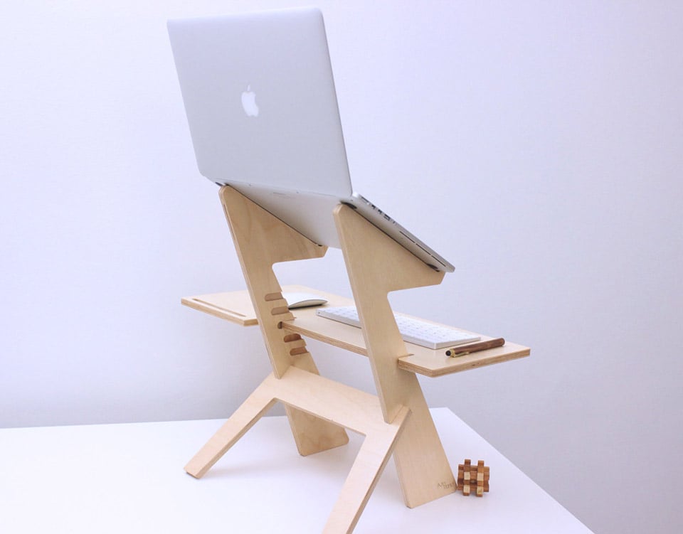 Wood Laptop Standing Desk