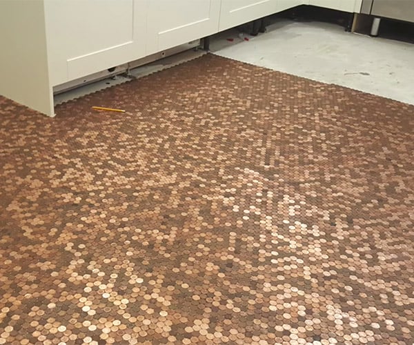 Using Pennies as Floor Tiles