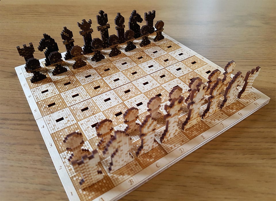 Pixelated Chess Set