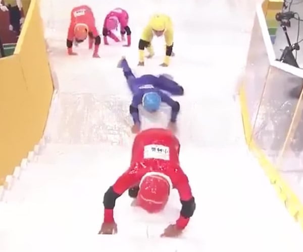 slippery stairs