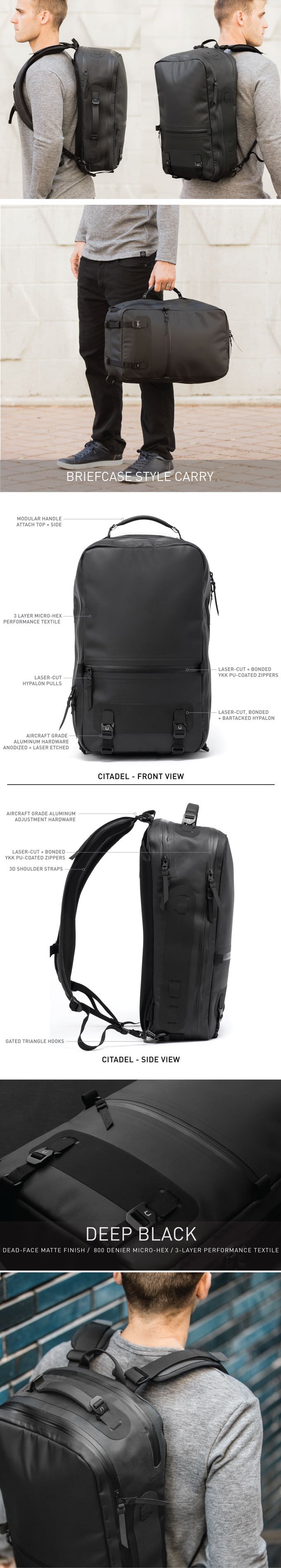 Black Ember Citadel Backpacks