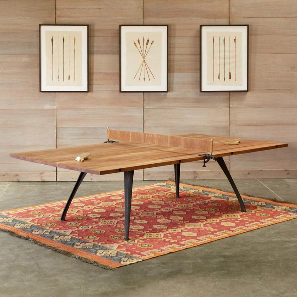 This Beautiful Wood Ping Pong Table Does Double Duty as a Dining Table