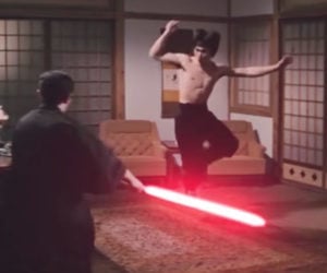 Bruce Lee with Lightsabers