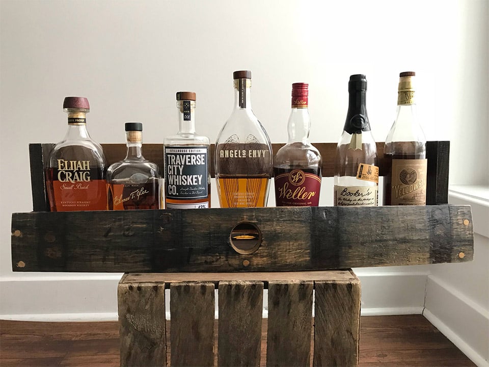 Diy whiskey online rack