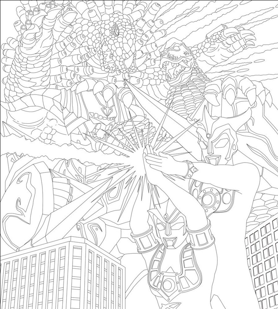 This Japanese Coloring Book Is Loaded with Movie Monsters and Kaiju