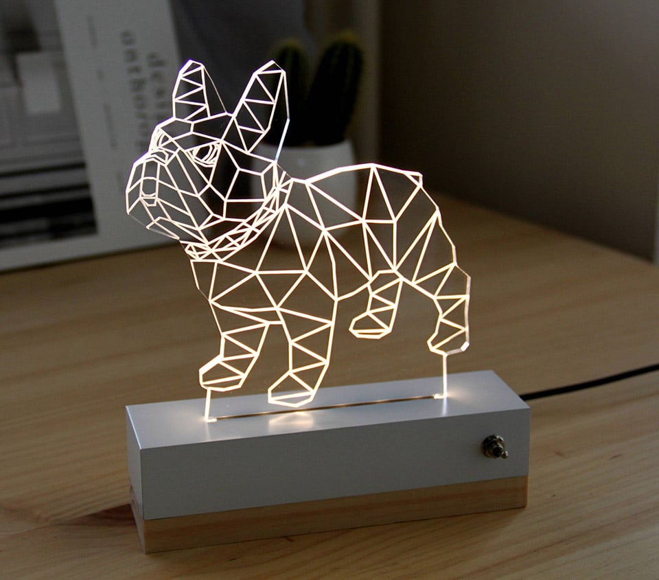 3d animal lamp