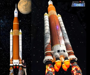 LEGO NASA SLS Rocket Sculpture