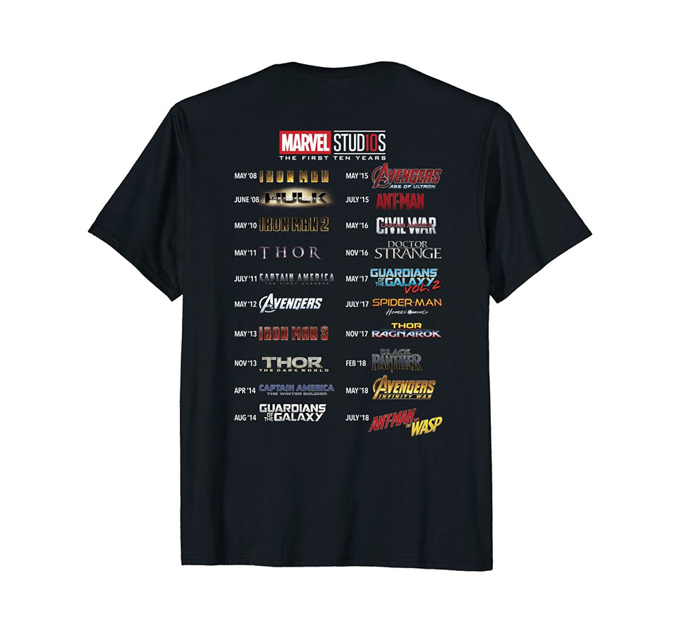 Marvel Studios 10th Anniversary T-shirt