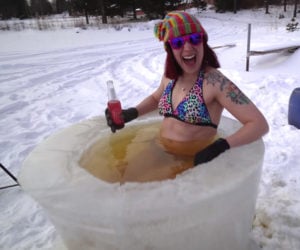 Making a Hot Tub from Ice