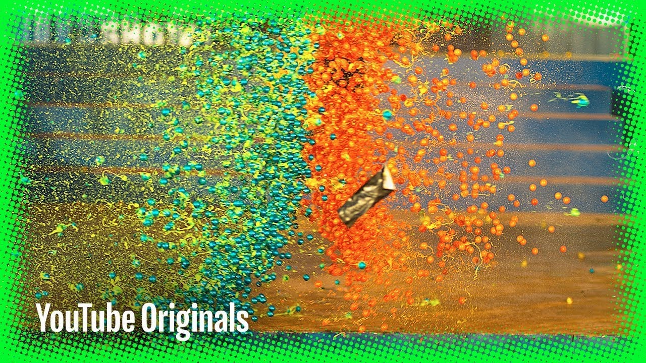 Watch What Happens When You Fire Thousands of Paintballs at Once