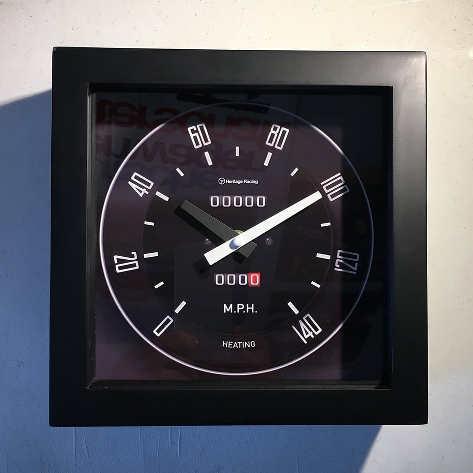 Heritage Racing Speedometer Clocks