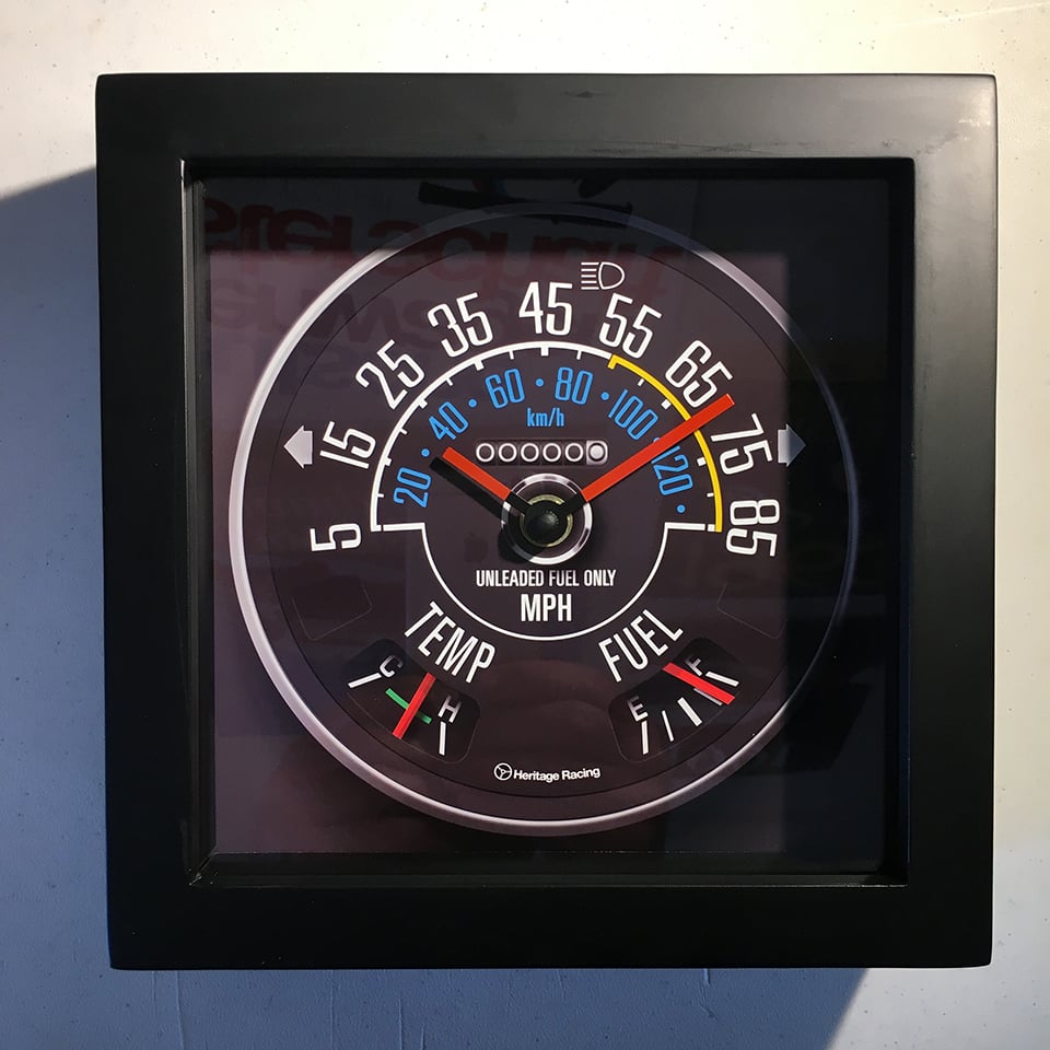 Heritage Racing Speedometer Clocks