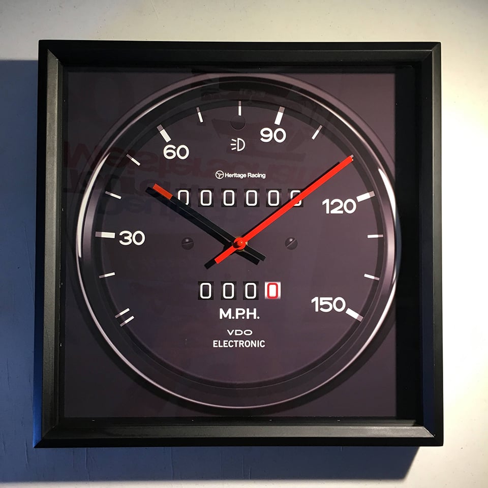 Heritage Racing Speedometer Clocks