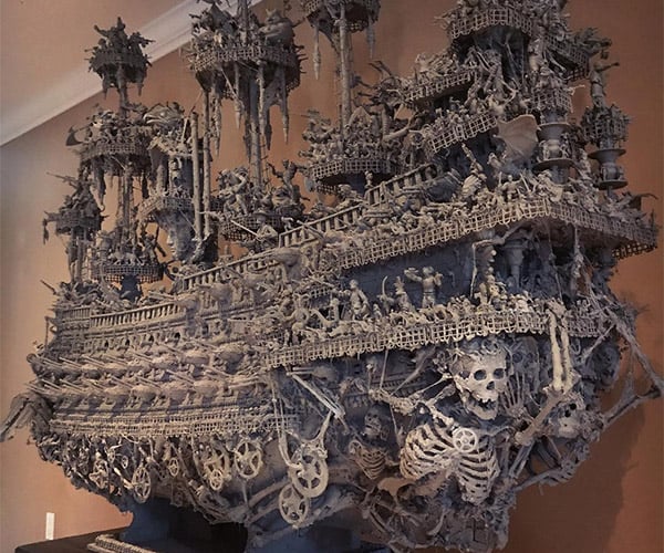 Skeleton Ship Sculptures