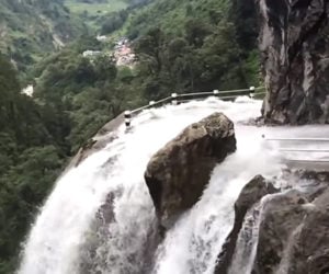 Driving Through a Waterfall