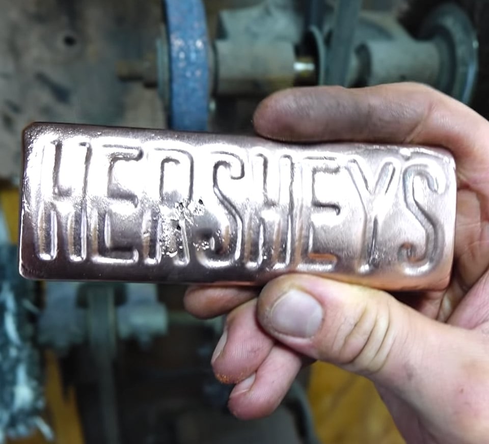 Making a Copper Hershey Bar