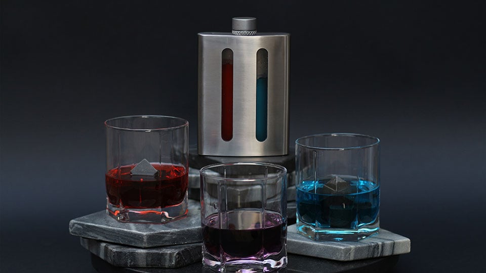 The Dividere Chamber Flask Lets You Drinks at Once