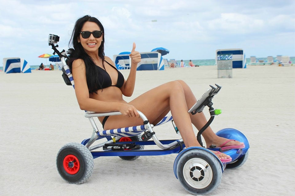 The HoverSeat Frame Turns Your Hoverboard into a Four Wheeled Vehicle