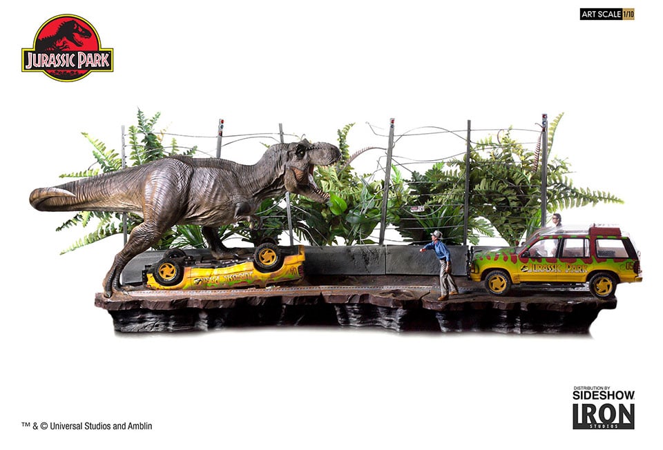 Jurassic Park T-Rex Attack Diorama