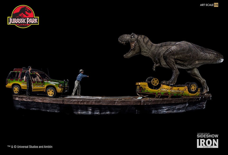 Jurassic Park T-Rex Attack Diorama