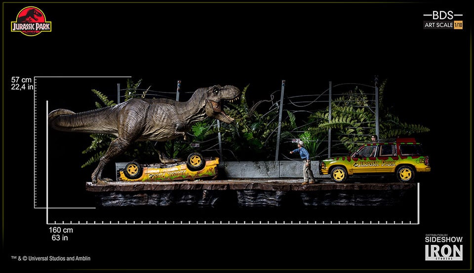 Jurassic Park T-Rex Attack Diorama