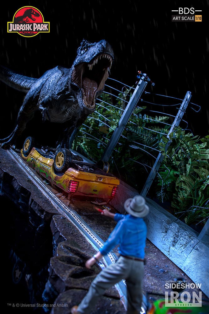 Jurassic Park T-Rex Attack Diorama