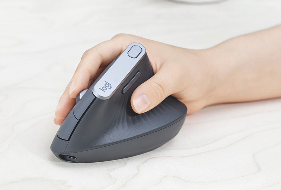 Logitech's MX Vertical Ergonomic Mouse is Perfectly Angled for Comfort