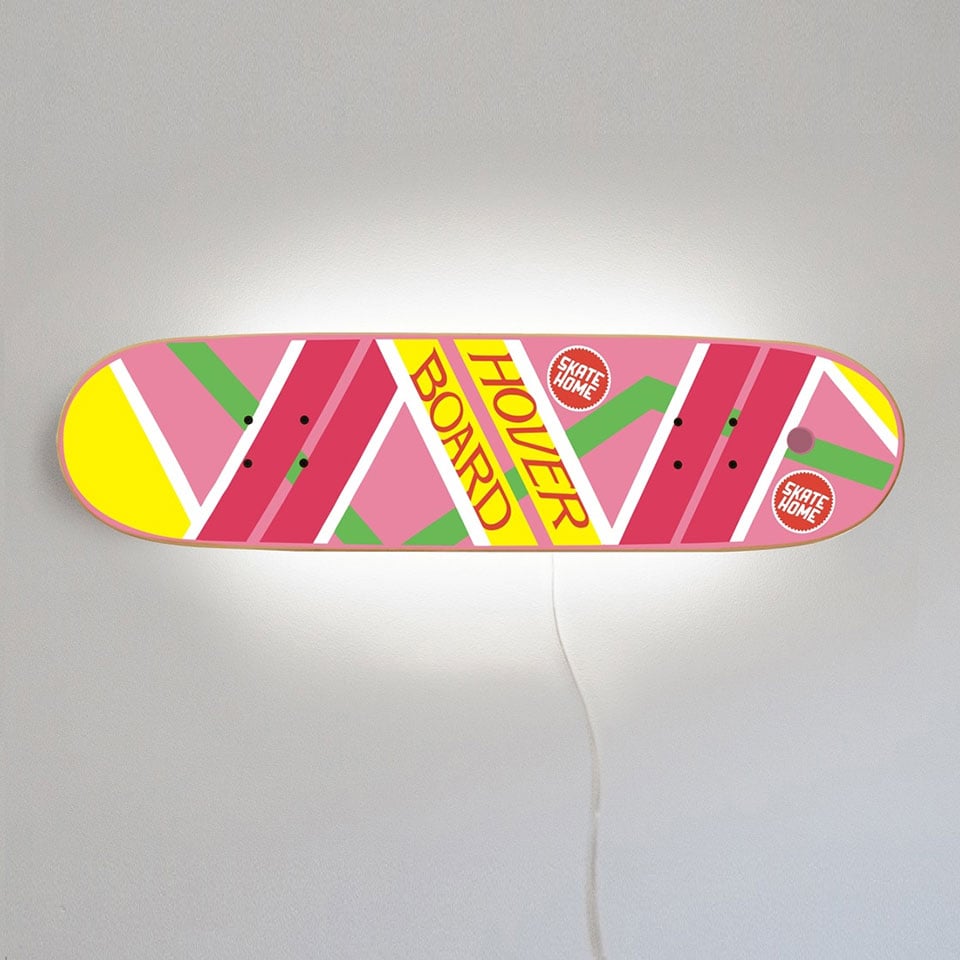 This Lamp Made from a Skateboard Deck Mimics Back to the Future s