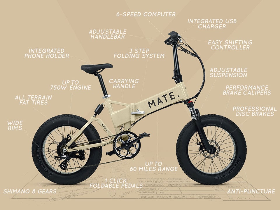 The Mate X is an Affordable Yet Feature Packed Folding Electric Bicycle