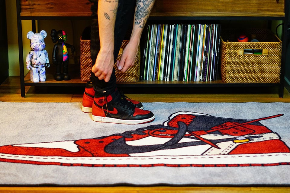 nike sneaker rug