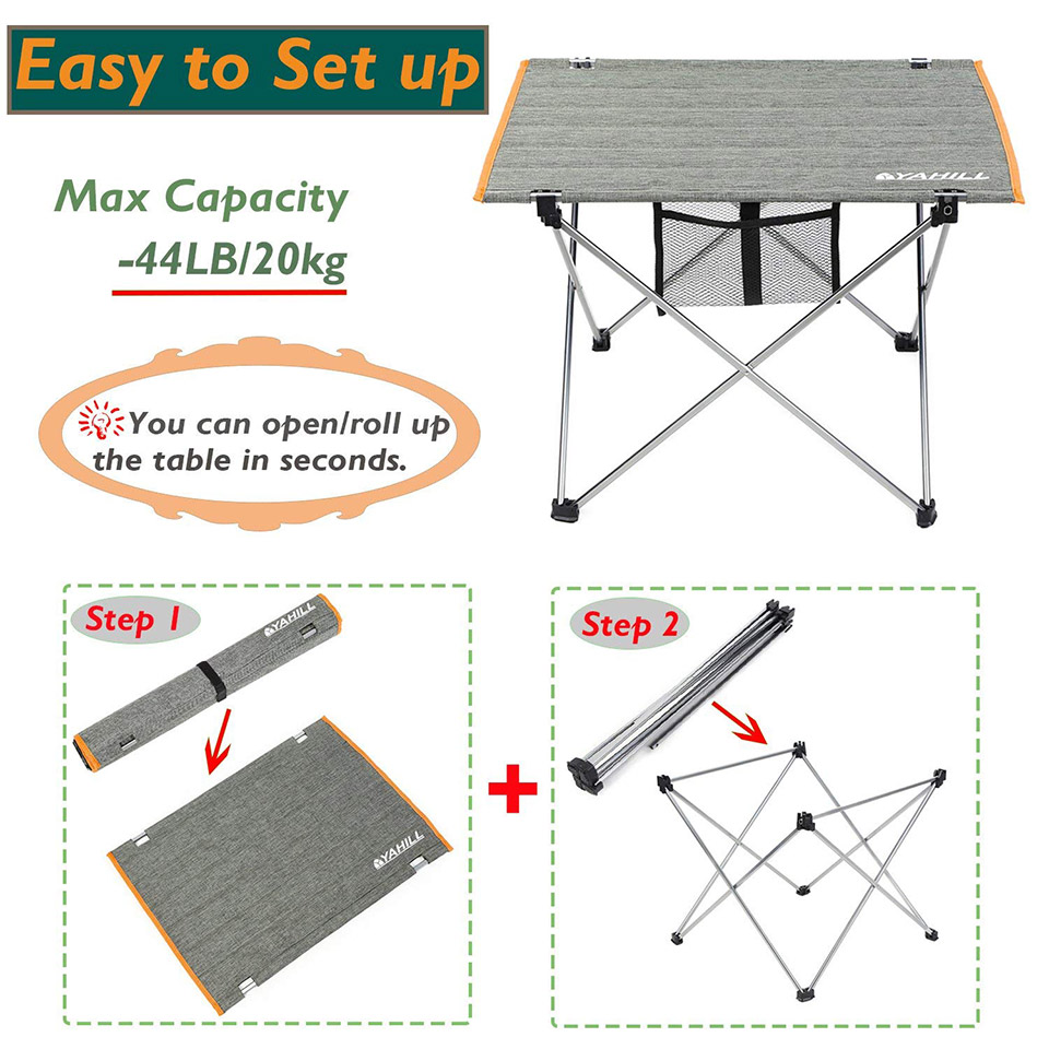 Yahill Roll-up Camping Table