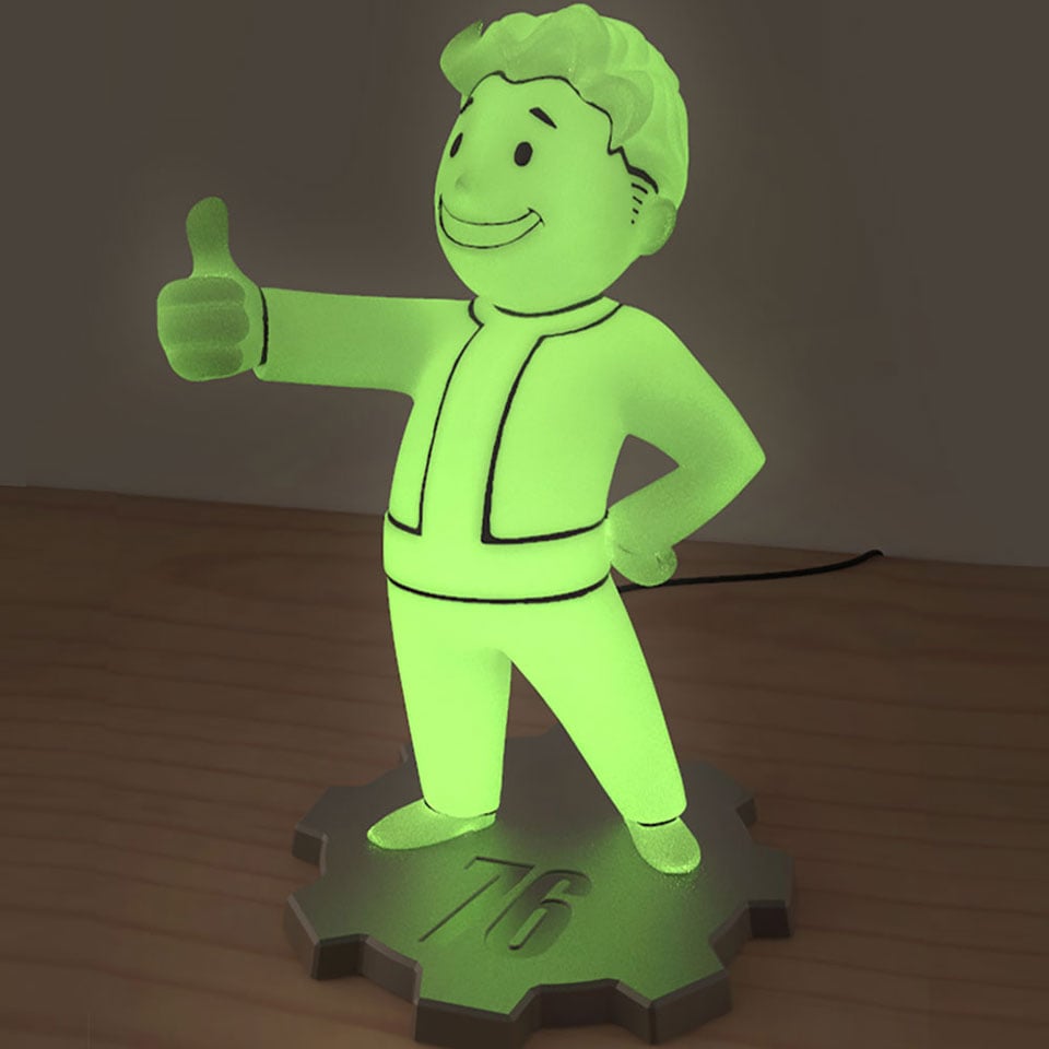 The Fallout 76 Vault Boy LED Lamp Will Bathe Your Room with a